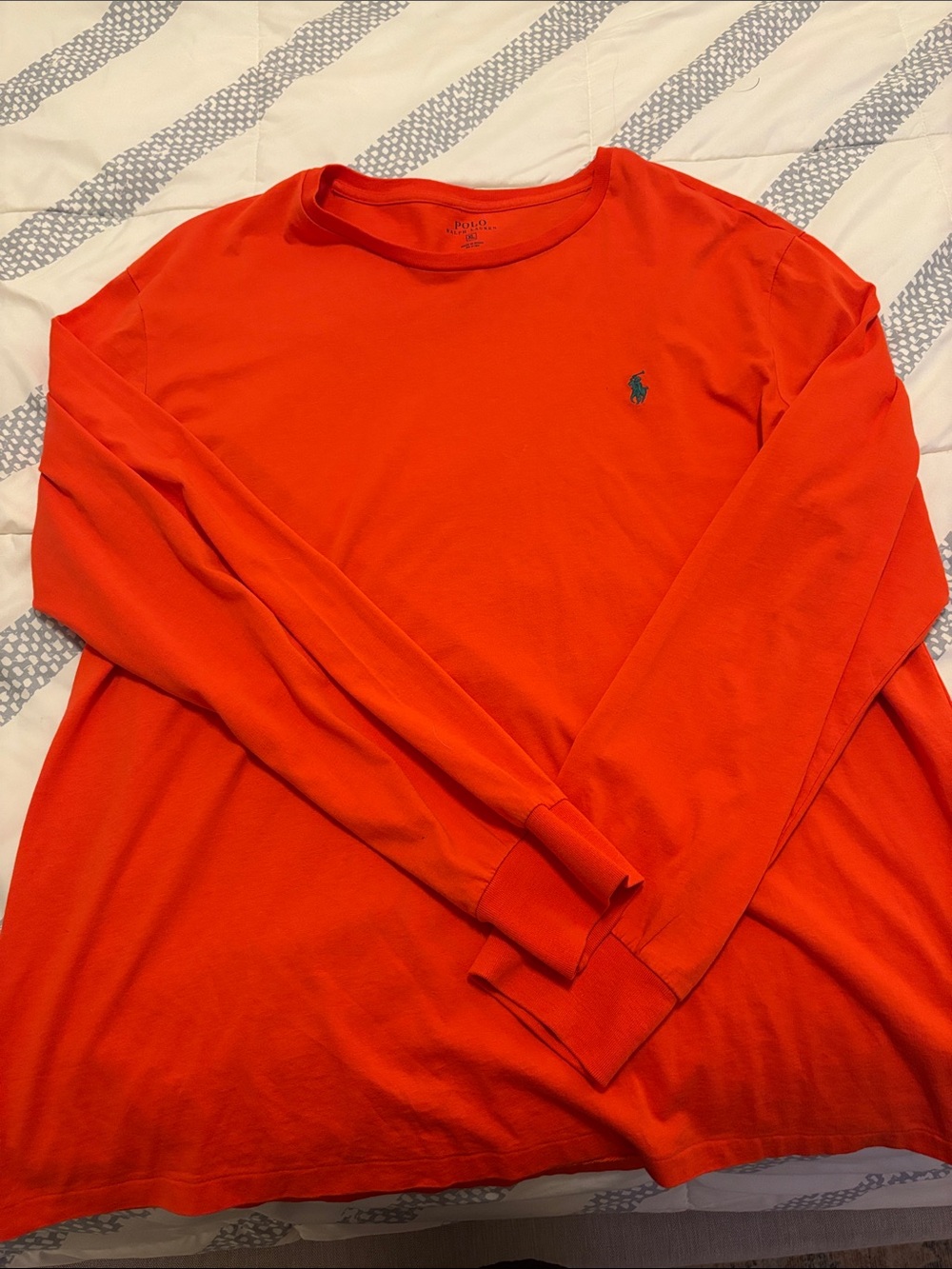 Polo by Ralph Lauren Long-Sleeve Crewneck Shirt - Orange